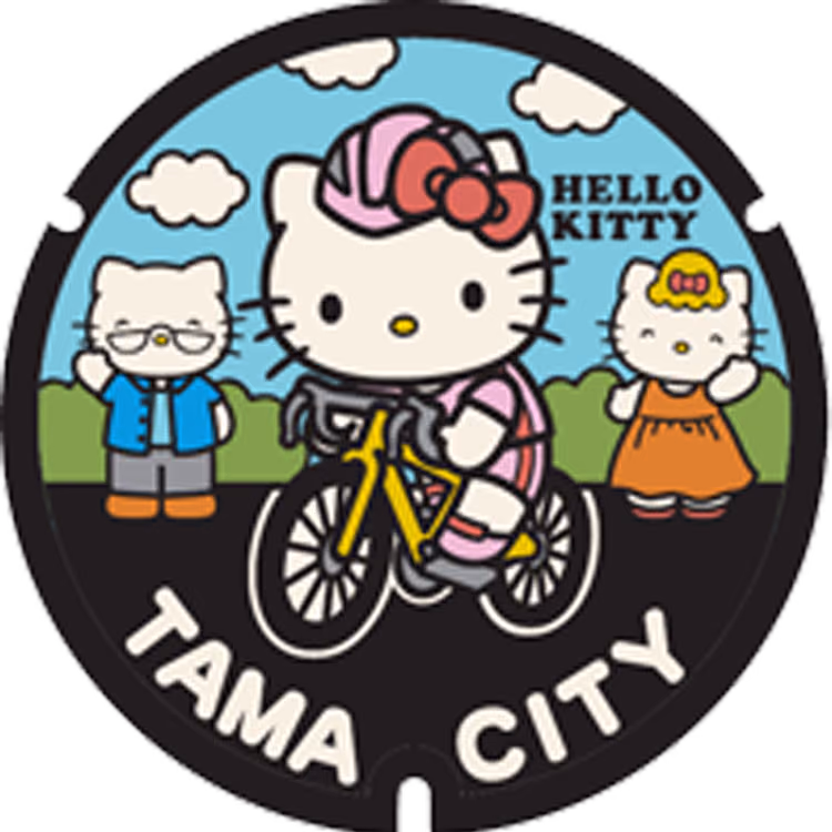 Road Bike Hello Kitty Manhole · Hello Kitty #001