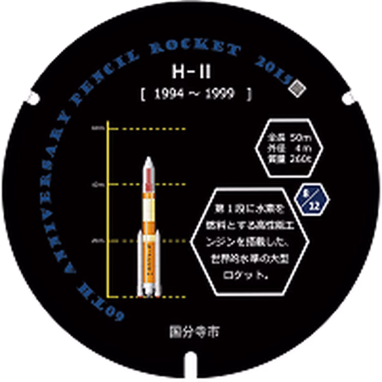 Kokubunji Design Manhole 008 · Histoire des fusées et du Kokubunji #008