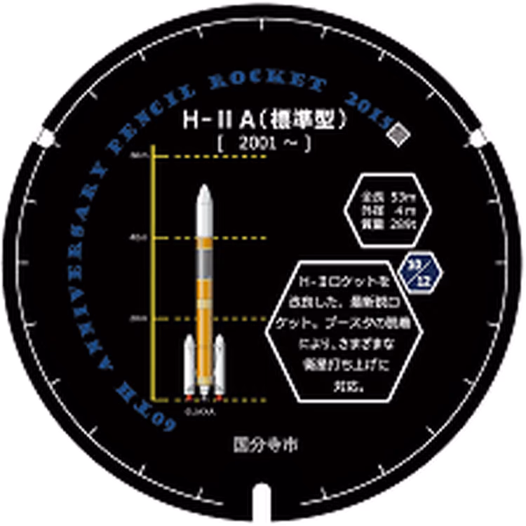 Kokubunji Design Manhole 010 · Histoire des fusées et du Kokubunji #010