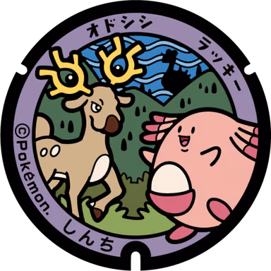 Chansey · Stantler — Ekimae 1-chome 54-1, Shinchi, Fukushima