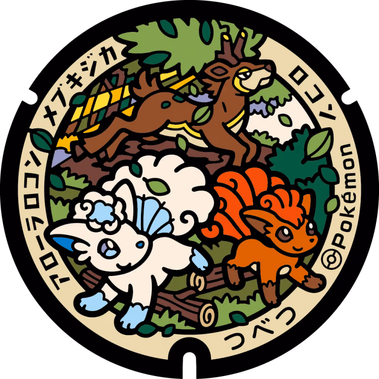 Vulpix · Alolan Vulpix · Summer Sawsbuck · Poké Lids #443