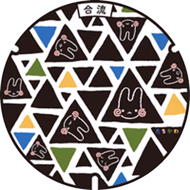 Tachikawa Design Manhole 003 — In front of Seibu Tachikawa Station north exit, Nishisunacho 1-chome, Tachikawa, Tokyo