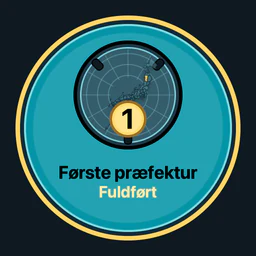 1 præfekturer fuldført