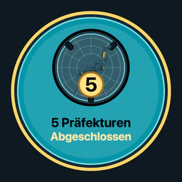 5 Präfekturen abgeschlossen