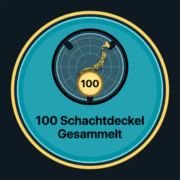 100 Schachtdeckel gesammelt