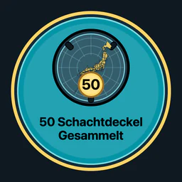 50 Schachtdeckel gesammelt