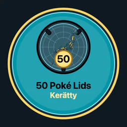 50 Poké Lids kerätty