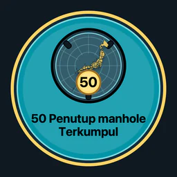 50 penutup manhole terkumpul