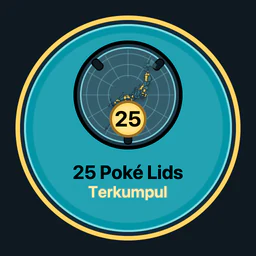 25 Poké Lids terkumpul