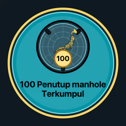 100 penutup manhole terkumpul