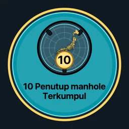 10 penutup manhole terkumpul