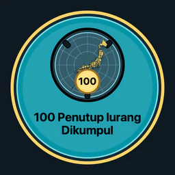 100 penutup lurang dikumpul