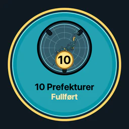 10 prefekturer fullført