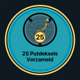 25 putdeksels verzameld