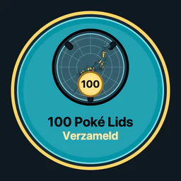 100 Poké Lids verzameld