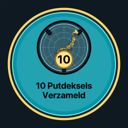 10 putdeksels verzameld