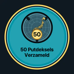 50 putdeksels verzameld