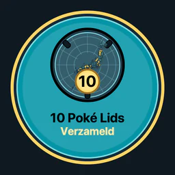 10 Poké Lids verzameld