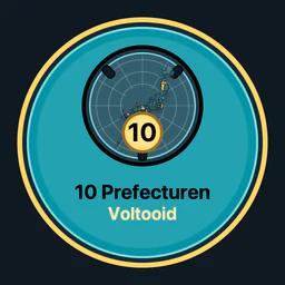 10 prefecturen voltooid