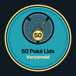 50 Poké Lids verzameld