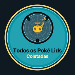 Todos os Poké Lids coletados